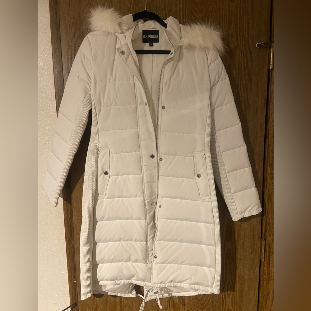 Express long winter coat.